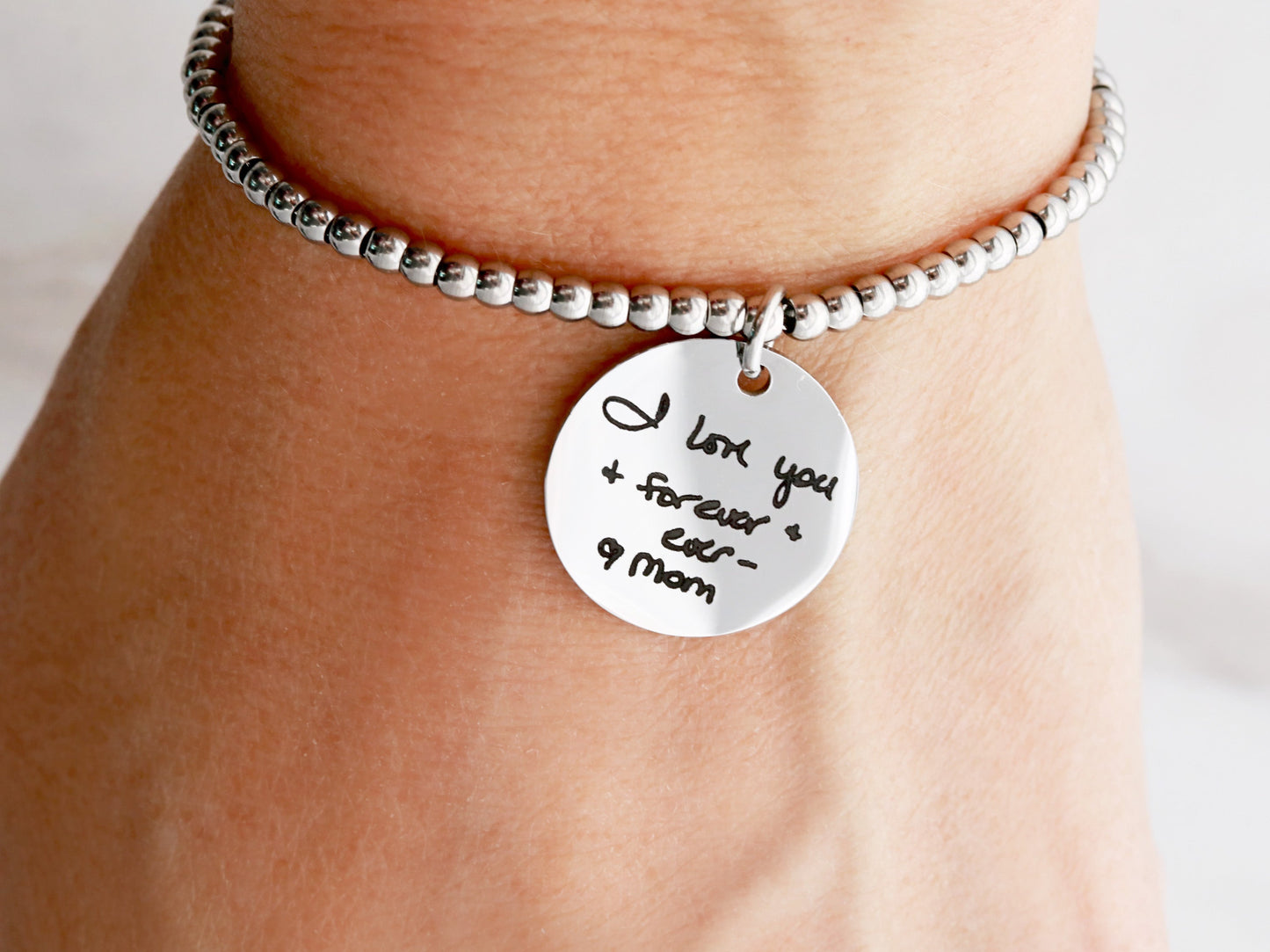 Handschrift-Perlenarmband