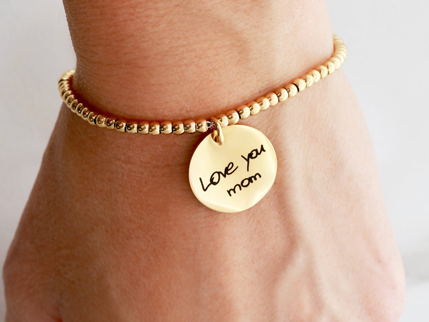 Handschrift-Perlenarmband