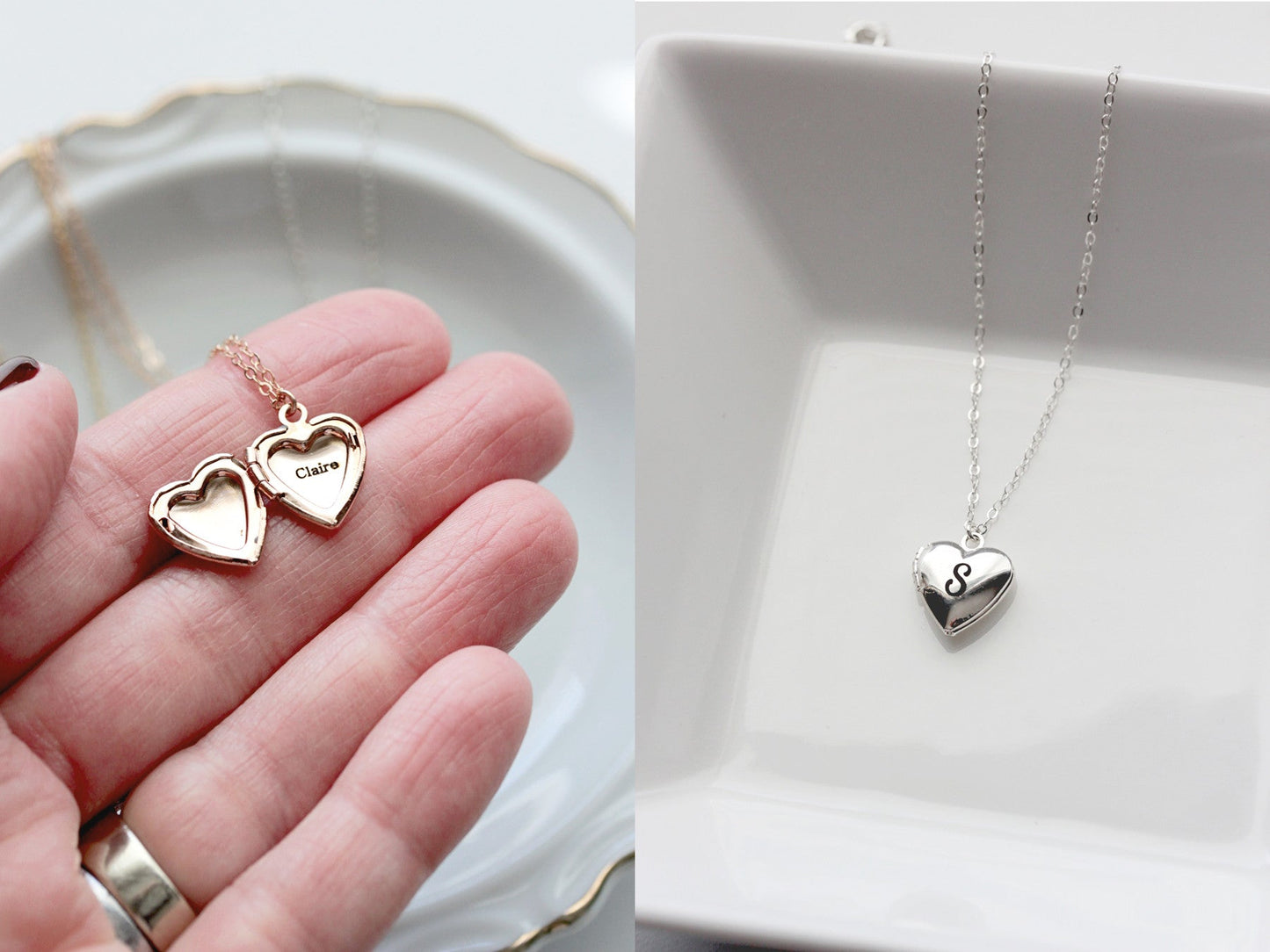 Children's Engraved Locket: Heart