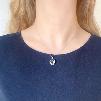 Collier en forme de cœur avec image - Collier avec projection photo