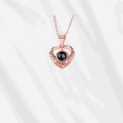 Collier en forme de cœur avec image - Collier avec projection photo