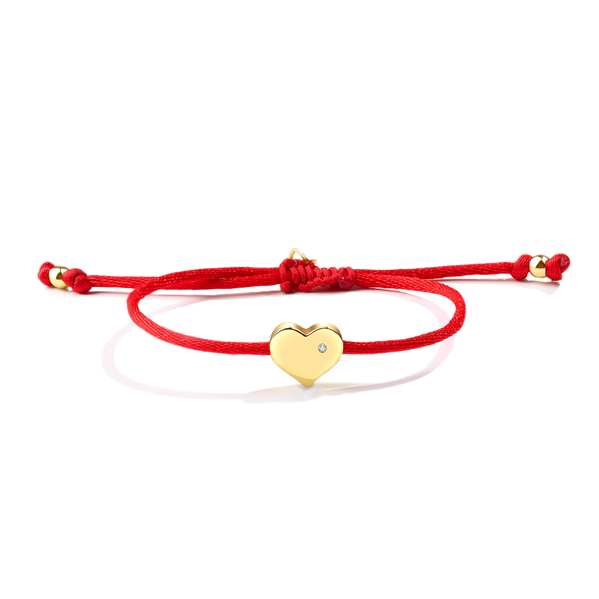 Bracelet réglable en fil de cœur