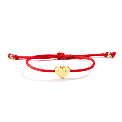 Bracelet réglable en fil de cœur
