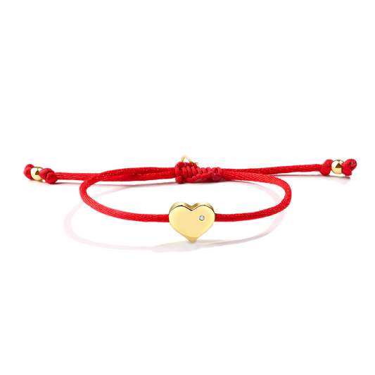 Bracelet réglable en fil de cœur