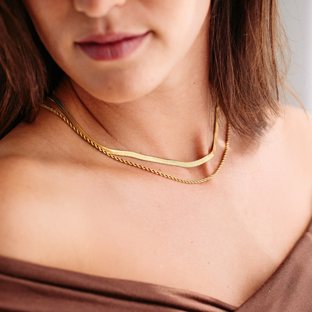 Collier chaîne à chevrons