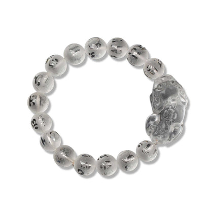 Himalayan White Crystal Pixiu Bracelet