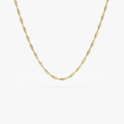Collier chaîne torsadée Singapour de 2 mm