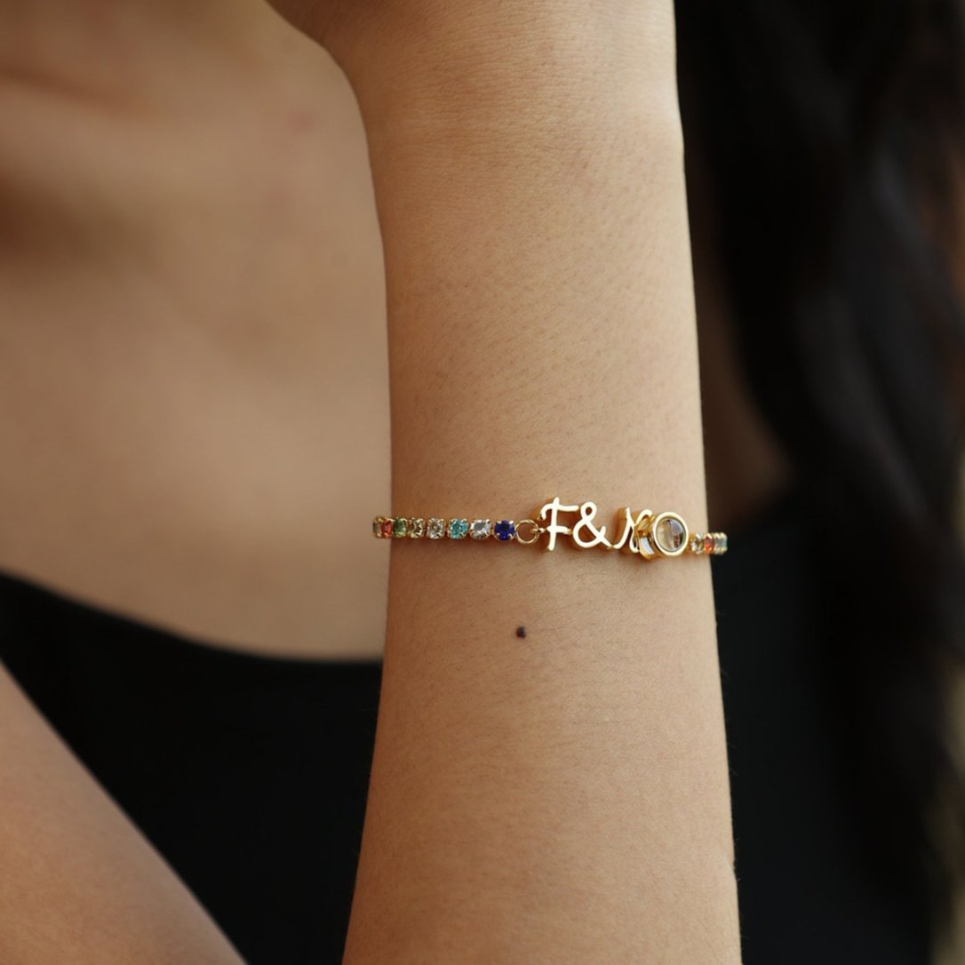 Tennisarmband mit Namen und Foto