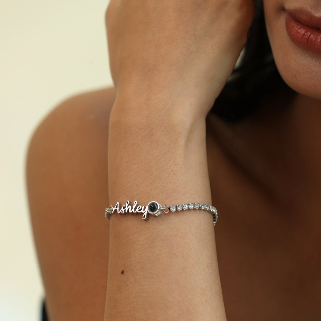 Tennisarmband mit Namen und Foto