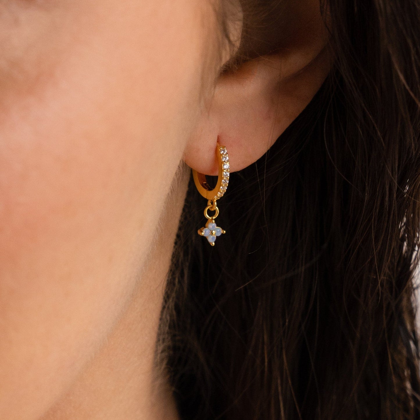 Ensemble de boucles d'oreilles en fleur de lierre 