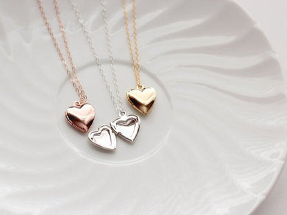 Children's Solid Lockets | Heart, Circle, Oval