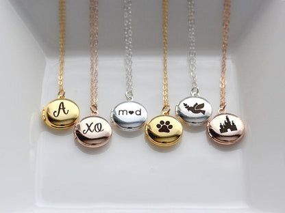Children's Engraved Lockets | Heart, Oval, Circle