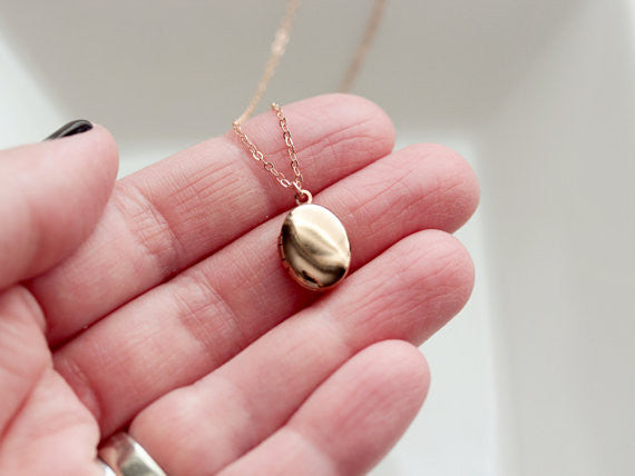Children's Solid Oval Locket