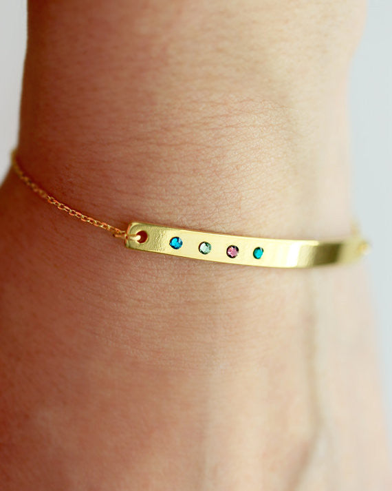 Chain Birthstone Bracelet