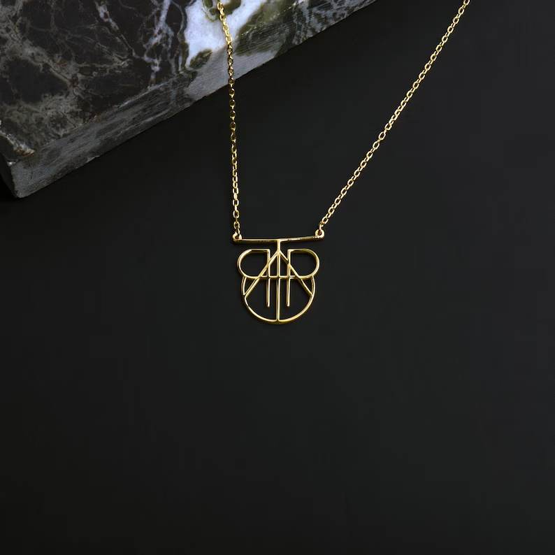 Collier minimaliste avec nom et monogramme