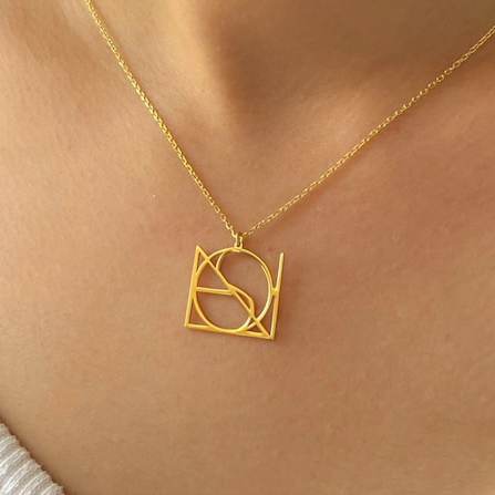 Collier minimaliste avec nom et monogramme