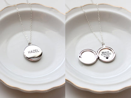 Engraved Locket: Medium
