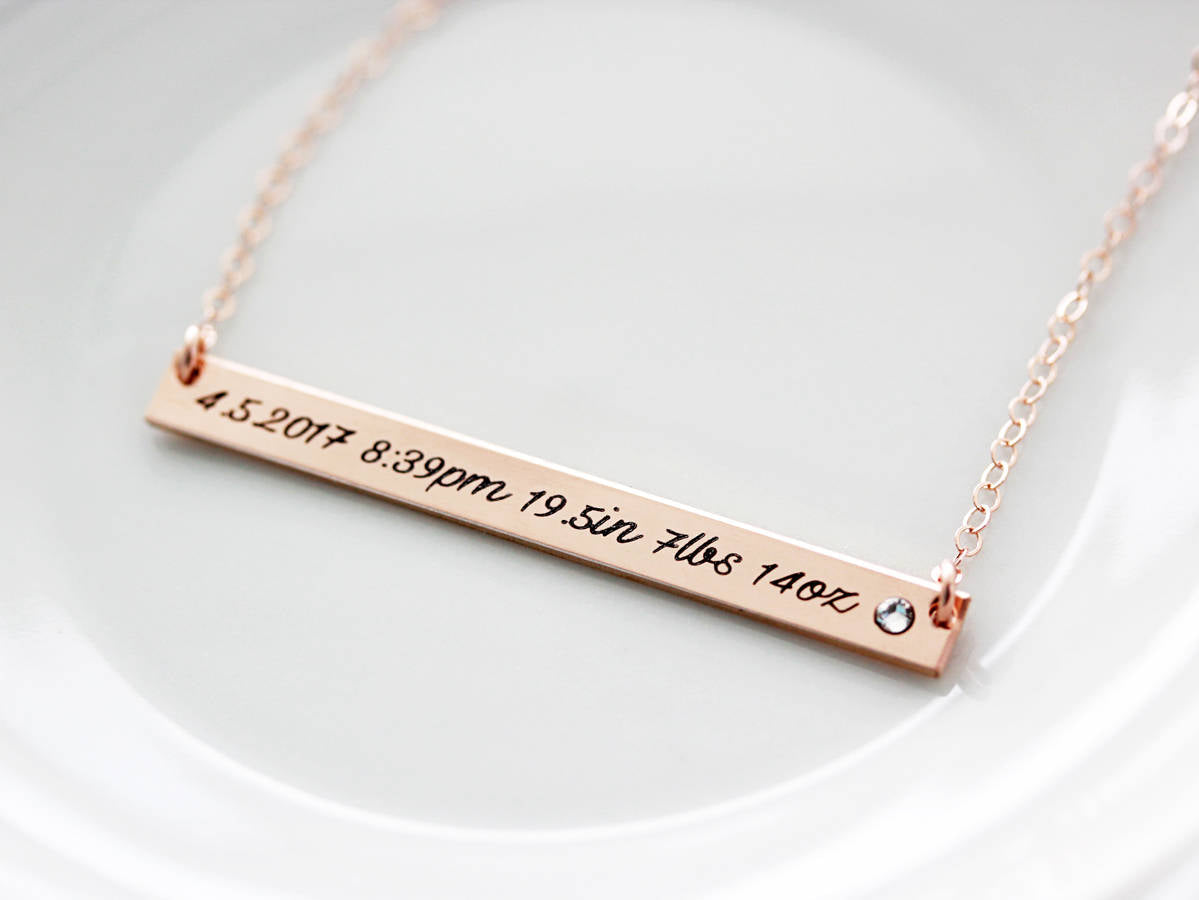 Birth Stat Necklace