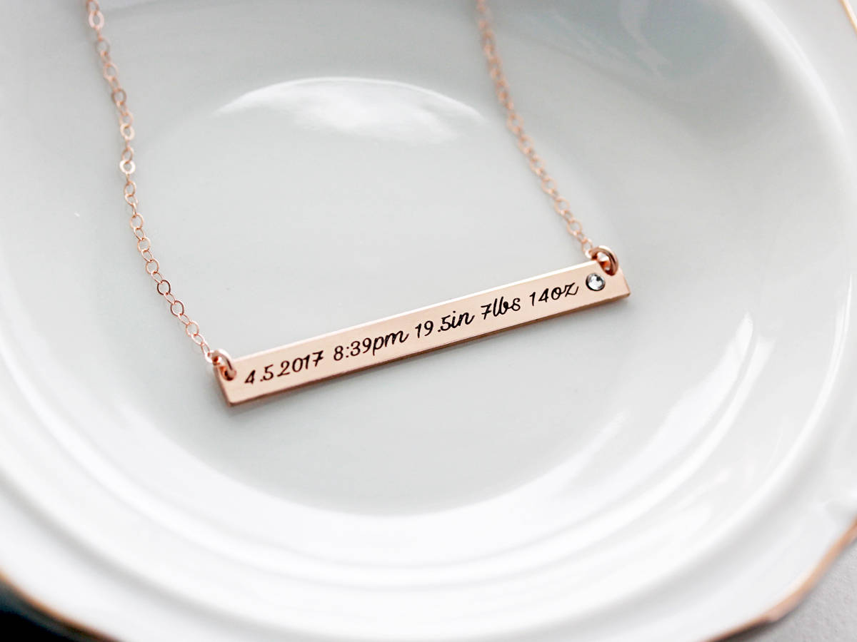 Birth Stat Necklace