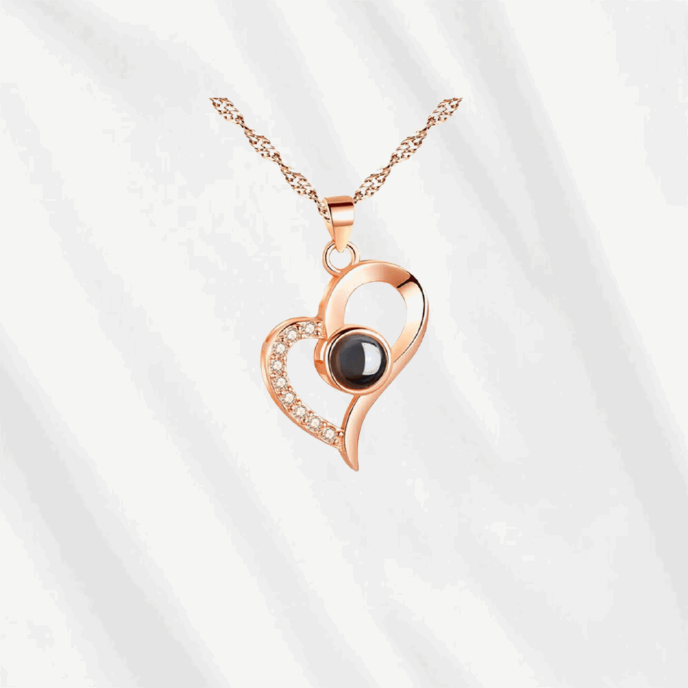 Heart Necklace with Picture Projection Necklace Jumping Heart - Wear fortune
