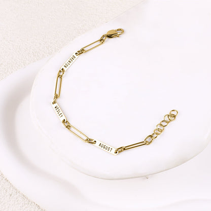 Paperclip Bracelet With Names