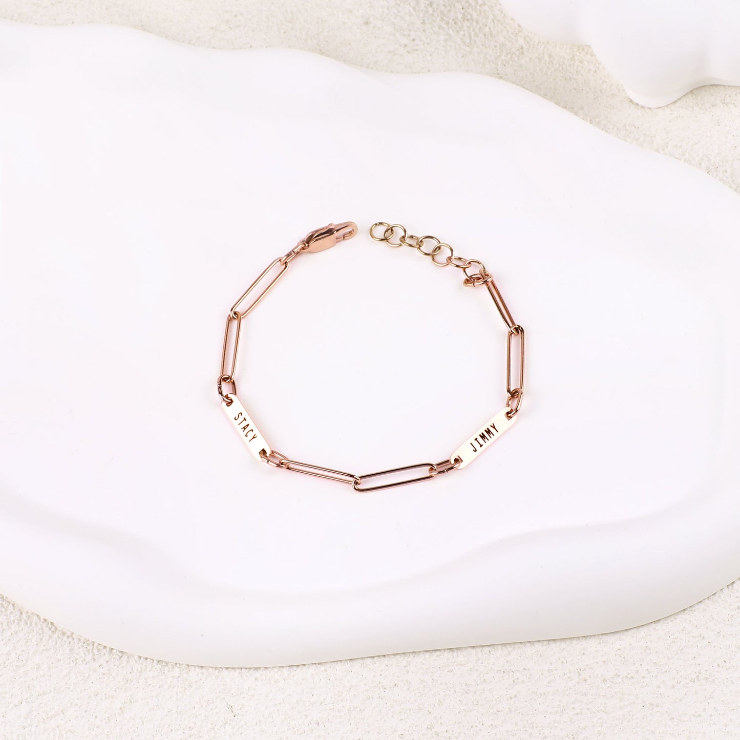 Paperclip Bracelet With Names