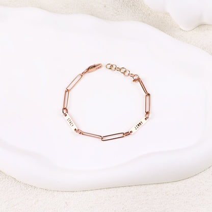 Paperclip Bracelet With Names