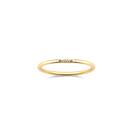 Sterling Silver Flat Top Super Tiny Stackable Name Ring