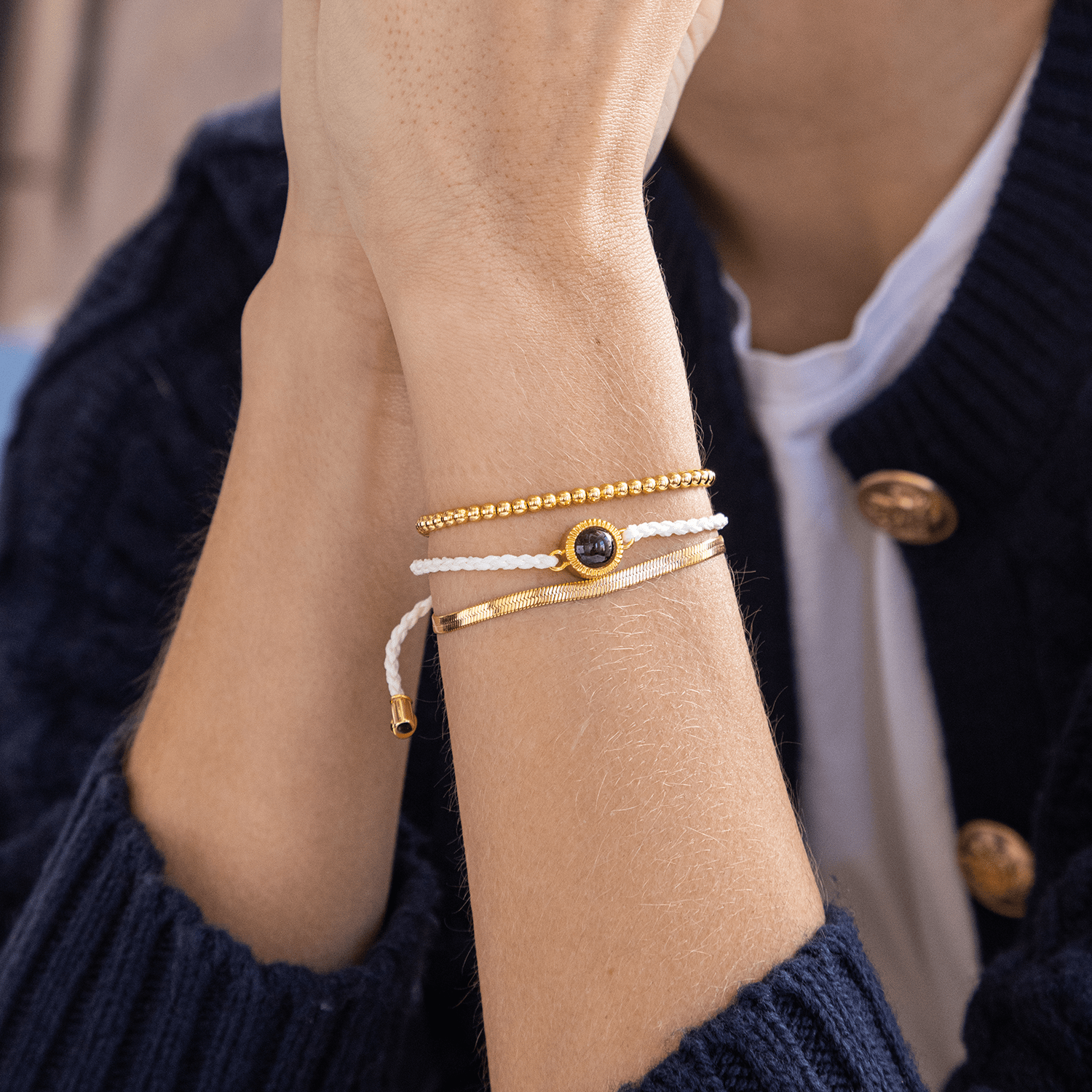 Personalisiertes Stapel-Fotoarmband