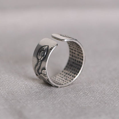 Lotus Heart Sutra Ring