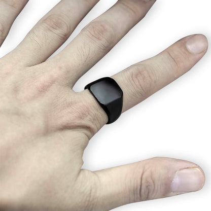 Matte Black Onyx Vikings Energy Ring