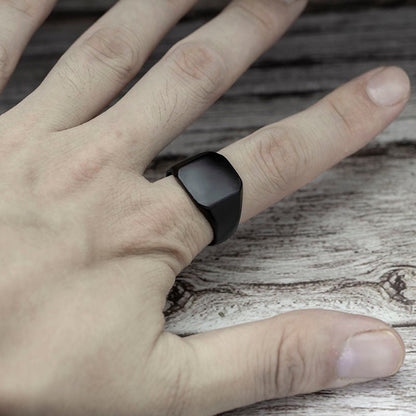 Matte Black Onyx Vikings Energy Ring