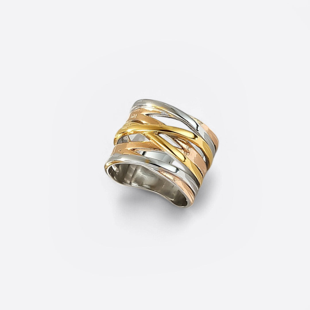 Bague de déclaration enroulée de fil
