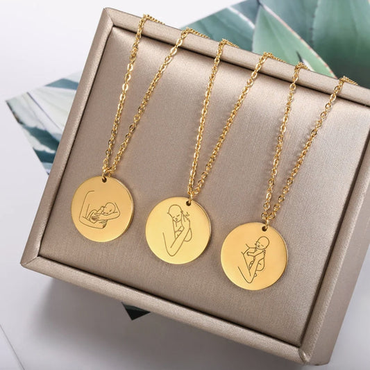 Collier Mère et Bébé Ange