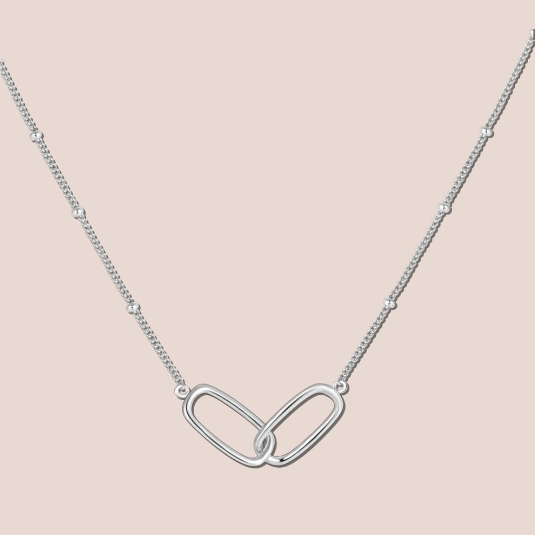 Mother & Daughter Linked Pendant Necklace