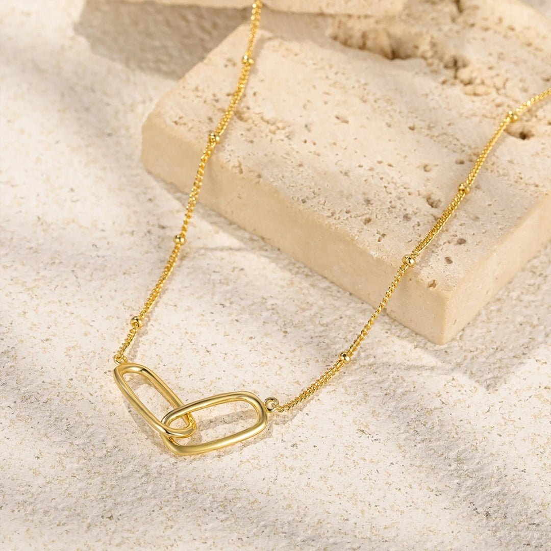 Mother & Daughter Linked Pendant Necklace