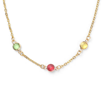 Collier multi-pierres avec pierres de naissance