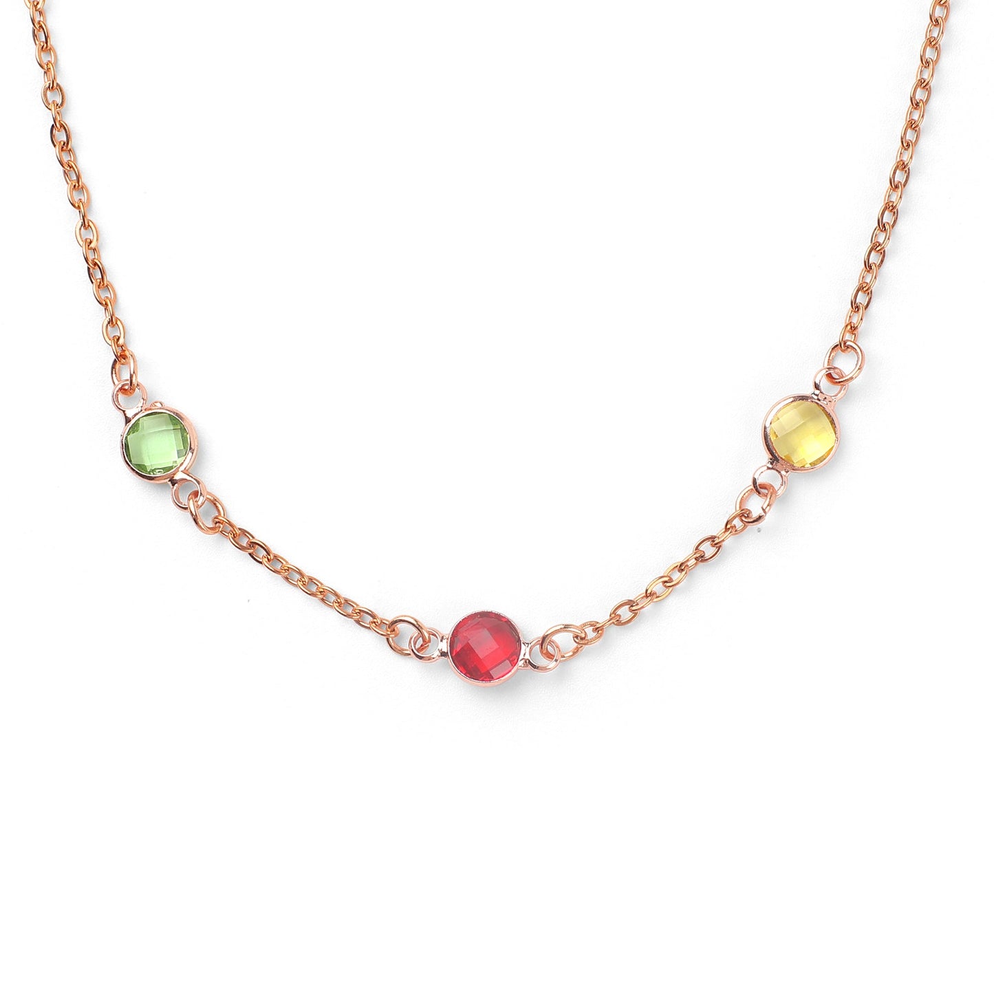 Collier multi-pierres avec pierres de naissance