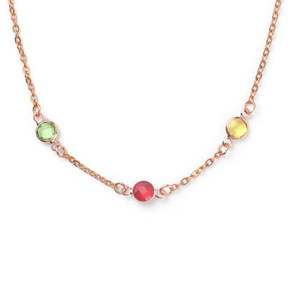 Collier multi-pierres avec pierres de naissance