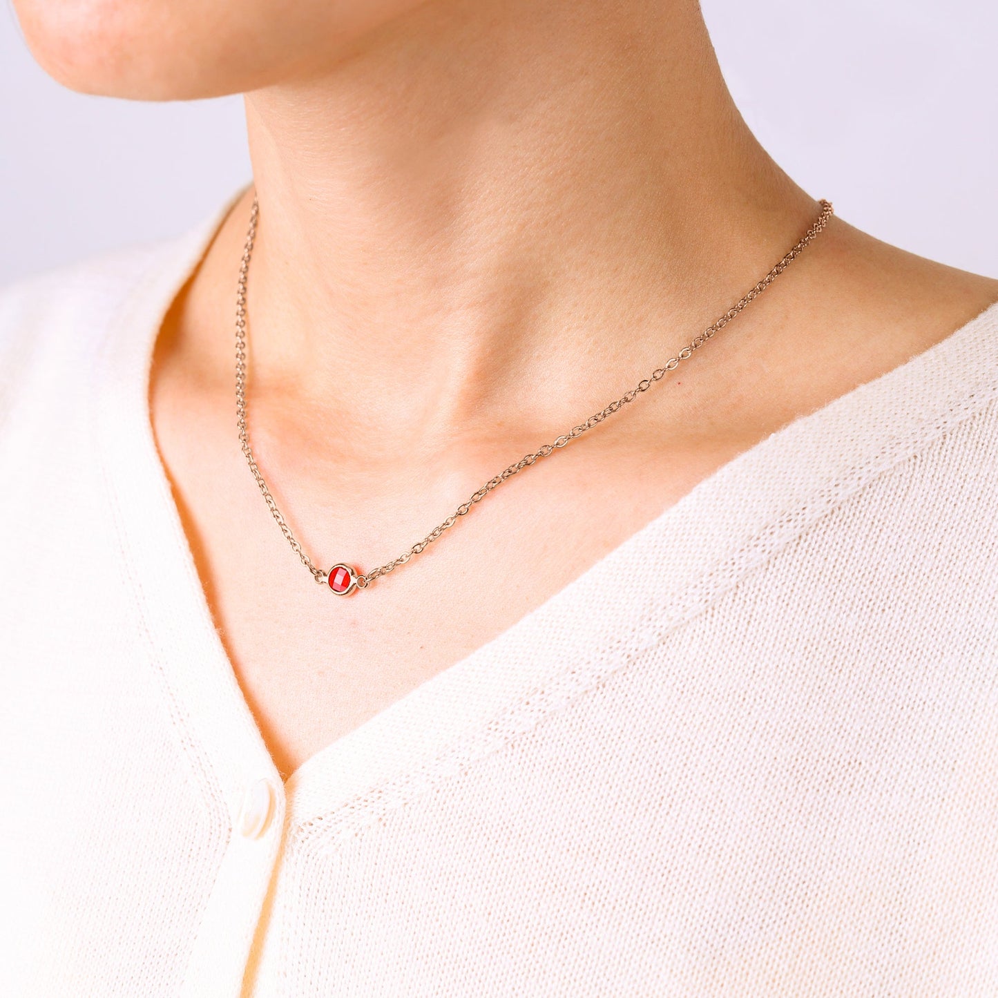 Collier multi-pierres avec pierres de naissance