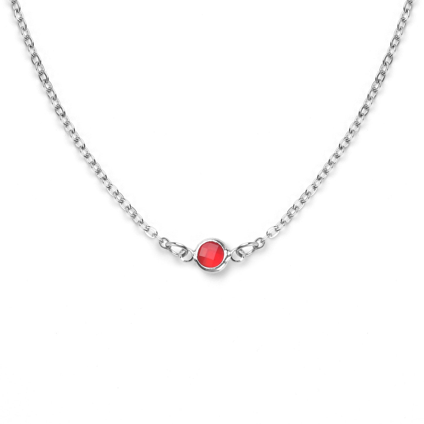Collier multi-pierres avec pierres de naissance