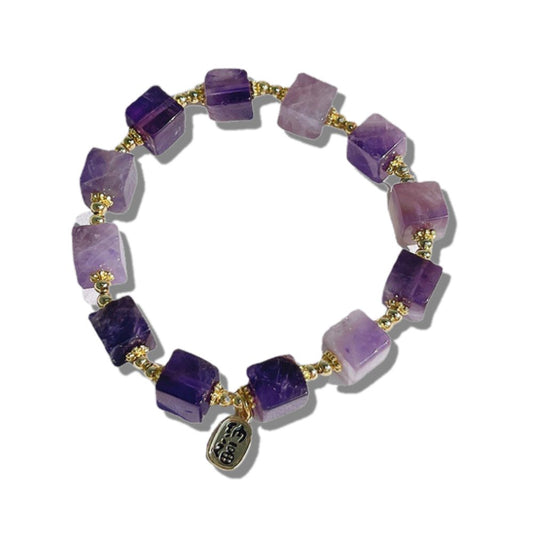 Natural Crystal Cube Bracelet