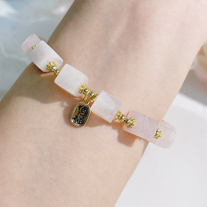 Natural Crystal Cube Bracelet