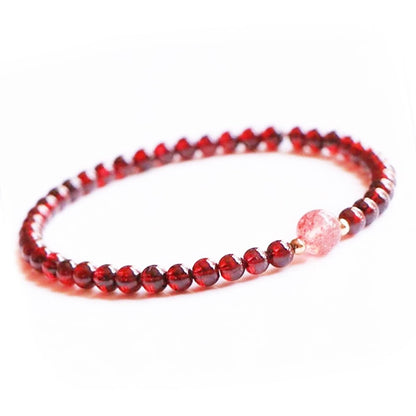 Natural Garnet Lucky Charm Healing Bracelet (Limited Edition)