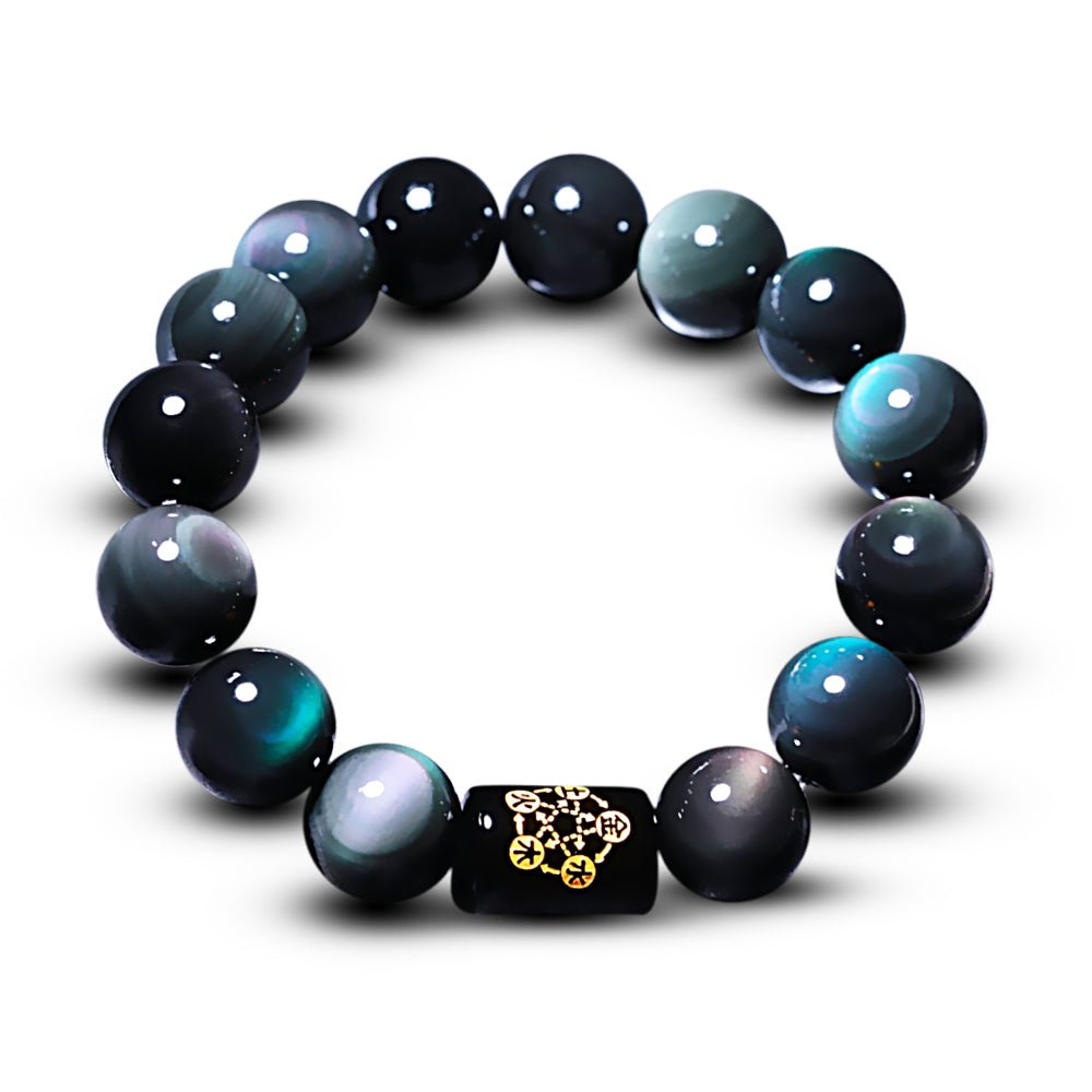 Natural Rainbow Obsidian Protection Bracelet