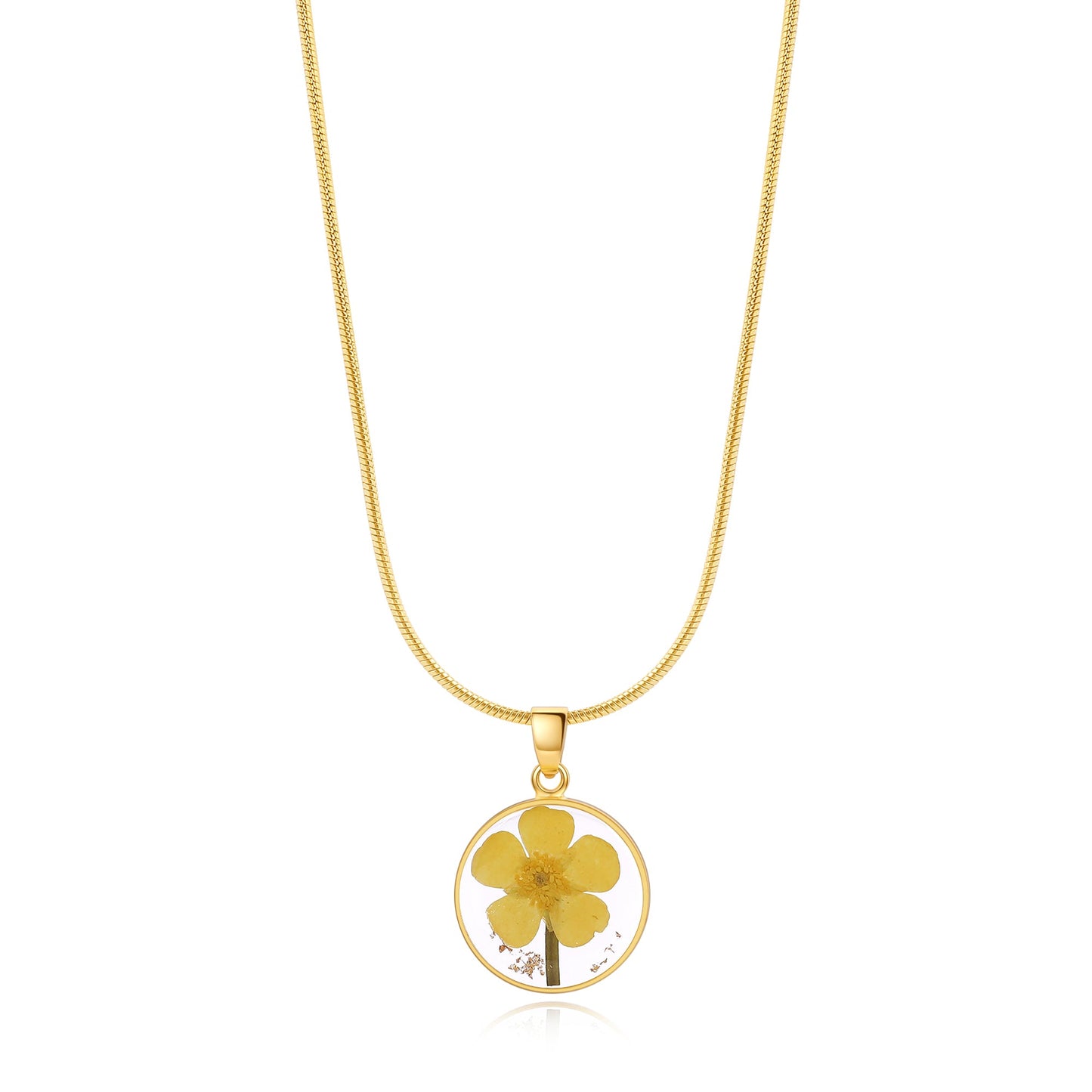 Collier de fleurs de naissance pressées
