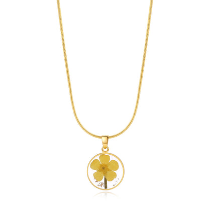 Collier de fleurs de naissance pressées