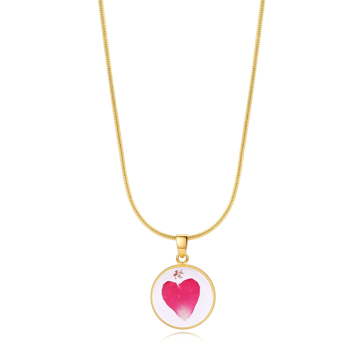 Collier de fleurs de naissance pressées