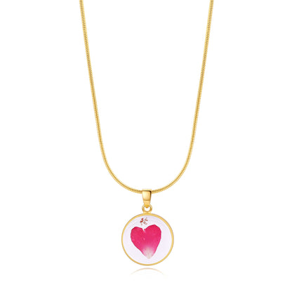 Collier de fleurs de naissance pressées