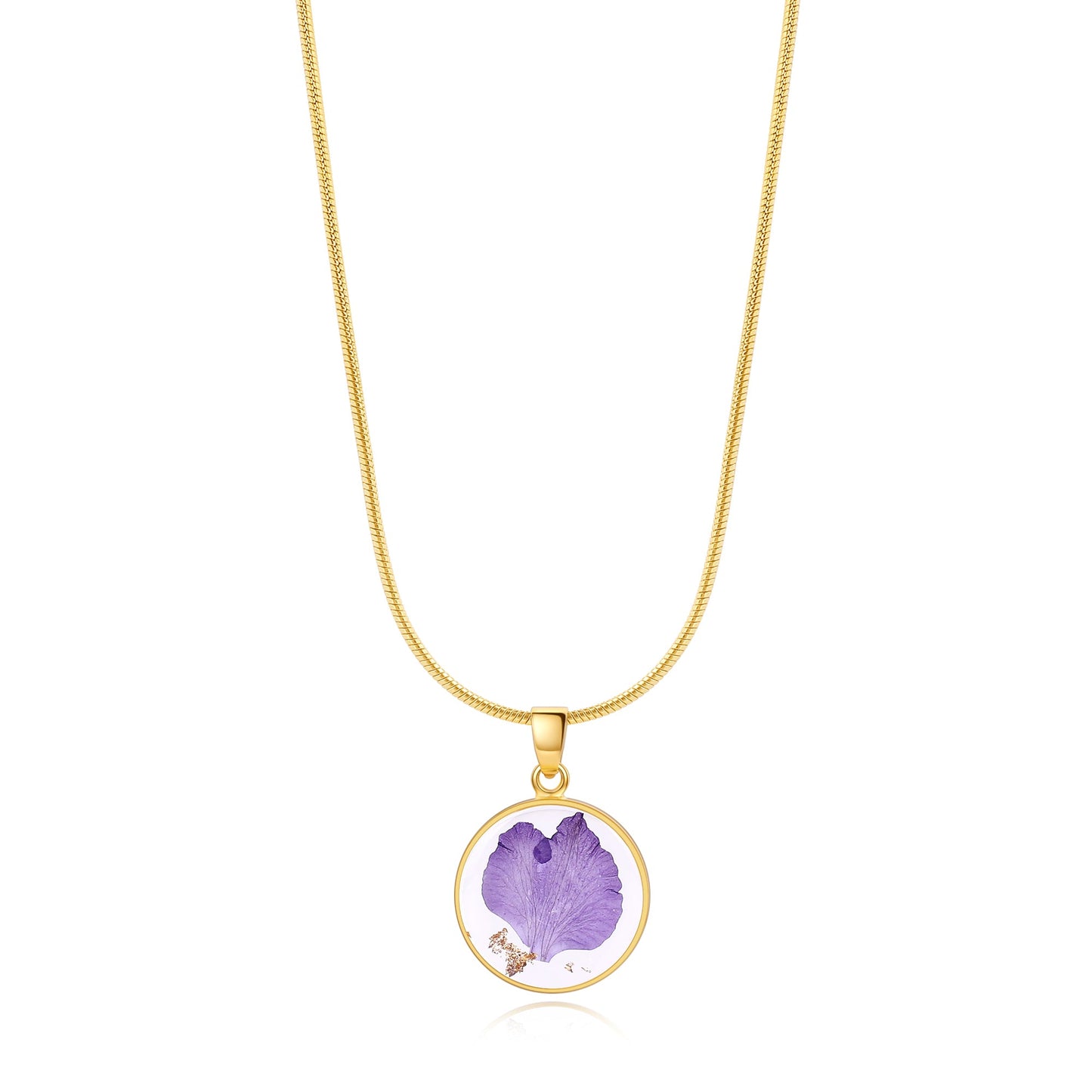 Collier de fleurs de naissance pressées